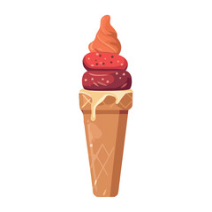 Wall Mural - Sweet ice cream cones