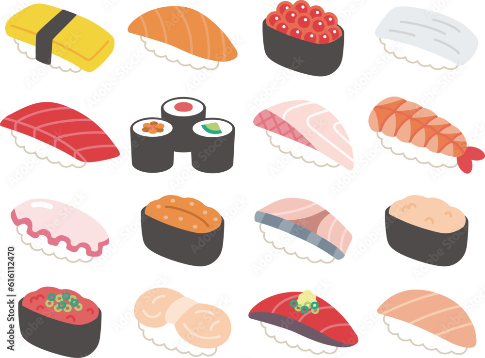 握り寿司セット の Stock ベクター | Adobe Stock
