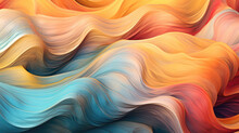 Colorful Abstract Wallpaper With Liquid Colors, Paint And Smoke Waves, Generated AI 