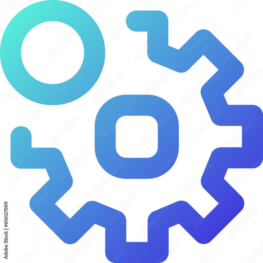 Settings notification pixel perfect gradient linear ui icon. Functions ...