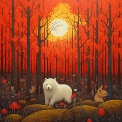 Canvas Print - bear in the woods