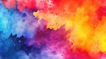 A colorful and abstract watercolor splash background. This background features bold and expressive brushstrokes that create a burst of color and art for graphic design projects. AI Generative