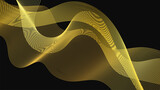 Fototapeta Abstrakcje - Abstract backdrop with luxury golden waves