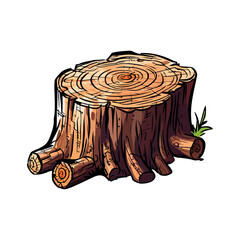 Poster - Tree trunk illustration