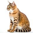 California Spangled cat cat isolated on white background. Generative AI