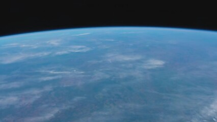 Wall Mural - Earth from space. Flight over the Earth time lapse. Planet Earth seen from the ISS. Elements of this image furnished by NASA.