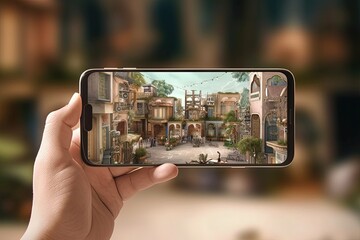 Wall Mural - smartphone of the future illustration generative ai