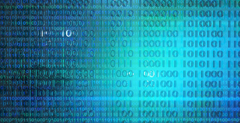 binary code background. concept of big data and artificial intelligence. 3d render illustration.