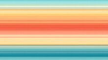 Retro Stripe Seamless Pattern Background With Warm And Cool Colors