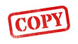 © HTGanzo - Copy red rubber stamp isolated on transparent background with distressed texture effect
