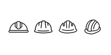 Helmet Icons Set. Helmet Sign And Symbol. Construction Helmet Icon. Safety Helmet