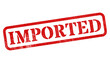 © HTGanzo - Imported red rubber stamp isolated on transparent background with distressed texture effect