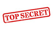 Top Secret red rubber stamp isolated on transparent background with distressed texture effect