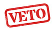 © HTGanzo - Veto red rubber stamp isolated on transparent background with distressed texture effect