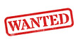 © HTGanzo - Wanted red rubber stamp isolated on transparent background with distressed texture effect