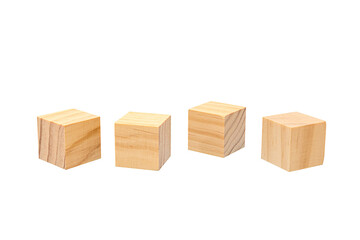 Wooden geometric shapes cube  for conceptual design. Education game. isolated on a white background.PNG