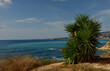 View of the coast of cyprus on a summer holiday day.