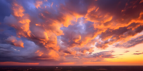 golden hour, sunset in the sky