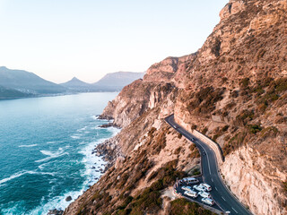 Road next to Sea on Mountain - Chapmans Peak Drive