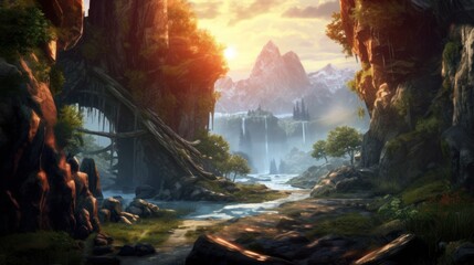 Wall Mural - MMORPG Game Art Environment