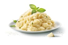 Risotto Isolated On White Background. Generated By AI.