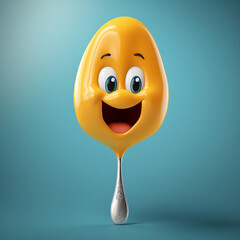 Sticker - cute spoon character illustration