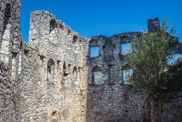 Sticker - Walls of Citadel in Pocitelj historic village in Bosnia and Herzegovina