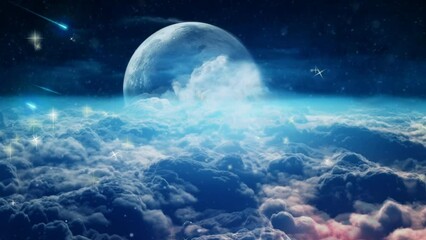 Wall Mural - moon and clouds