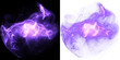 Abstract Light In Motion, swirling purple particle effect with a glowing energy burst on a black, transparent background. Perfect for layer overlay, add, screen blend mode.  graphic resource