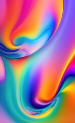 Poster - Vivid multi colored gradient background, banner design with 3d effect.