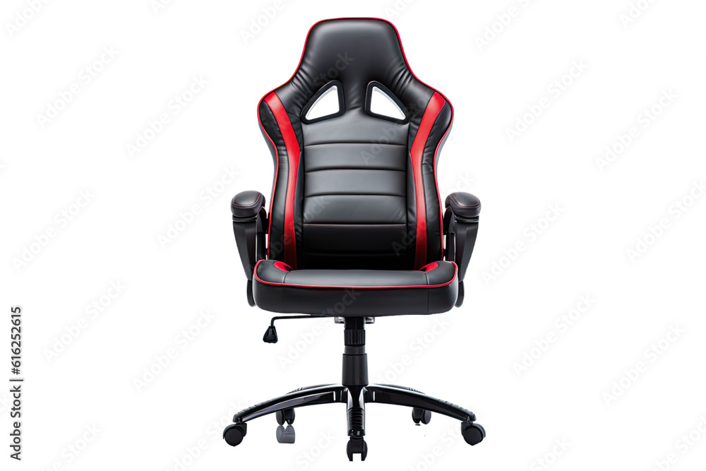Red Block Computer Chair black and red computer gaming chair isolated on a transparent ...