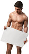 © BillionPhotos.com - Naked Muscular Torso Covering Copy Space Box