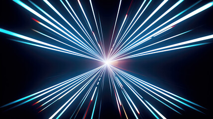 Wall Mural - illustration of abstract colorful neon motion blur background, high speed shooting glowing stars in 