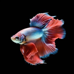 Betta fish photo on a white background