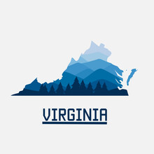 illustration vector of blue ridge mountain in virginia perfect for print 