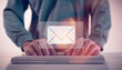 © cherdchai - email and document concept, businessman typing on keyboard reviewing reading sending email to clients, business promotion, online document