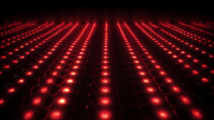 Wall Mural - Dark red stretch of LED lights futuristic technology background.
