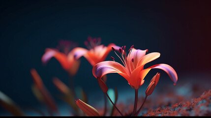 red and yellow flower HD 8K wallpaper Stock Photographic Image