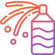 party spray gradient line icon