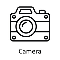 Wall Mural - Camera Vector   outline Icon Design illustration. Multimedia Symbol on White background EPS 10 File