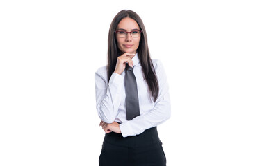 business woman isolated on white. business woman in studio. business woman