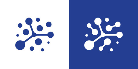 Wall Mural - logo design connection icon vector molecule inspiration