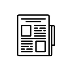 Wall Mural - newspaper icon vector set. news illustration sign collection. press symbol.