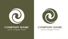 Logo Spiral Abstract 2 Double Partnership Icon. Curly Elegant Waves. Template For Creating A Unique Luxury Design, Logo