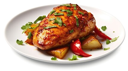 Poster - roasted chicken with vegetables