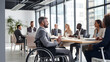 © rodrigodm22 - business people in a meeting with wheelchair