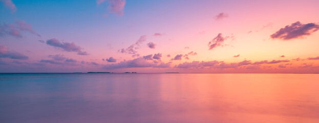 Wall Mural - closeup sea ocean bay panoramic beach landscape. inspire tropical mediterranean seascape horizon. or