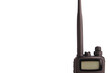 walkie talkie, isolate on white, radio transmitter manual, black, new, portable, professional adult