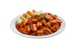 Curry wurst on plate