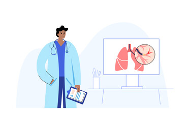 Wall Mural - Bronchoscopy procedure concept